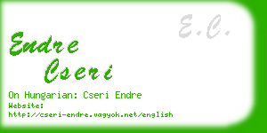 endre cseri business card